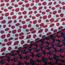 Red Poppy 100% Cotton Poplin Fabric Rose & Hubble Poppies Remembrance Day 45"