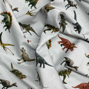 Dinosaurs Jurassic World Digital Cotton Craft Fabric 140cm Wide, Silver