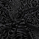 Safari Velvet Flock Cotton Panama Curtain Fabric, Black