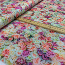 Floral Roses Print Digital Cotton Craft Fabric, 140cm Wide