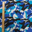 Camouflage Army Polycotton Dress Fabric, Blue