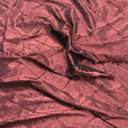 Quilted Beaded Pearl Taffeta Fabric, Pink Rust