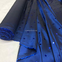 Mirror Sequin Taffeta Fabric, Midnight Blue