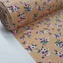 100% Viscose Floral Dress Making Fabric, Nude Blush