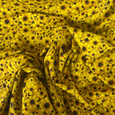 Small Floral Sunflowers 100% Cotton Dress Fabric, Yellow