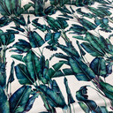 Paradise Floral Digital Print Plush Velvet Curtain Fabric, Natural