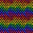 Dragon Fish Scales Print 100% Cotton Craft Fabric, Multicoloured