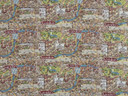 London City Map Print Heavy Canvas Fabric