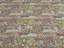 London City Map Print Heavy Canvas Fabric