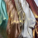 SHIMMER SILK FOIL Two-Tone SATIN Georgette Chiffon Crepe Fabric Bridal 58" Wide