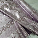 Metallic Embossed Floral PVC Oilcloth Fabric, Lilac