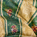 Cadeau Damask Floral Curtain Upholstery Bed Sheeting Duvet Fabric 54" Green/Mustard Gold