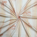 Poppy Flower Vintage Cotton Fabric, Ivory Peach