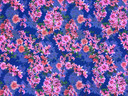 Blossom Floral Digital Print Bubble Crepe Dress Fabric, Blue