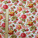 Garden Floral Flowers Rose & Hubble Cotton Poplin Fabric