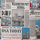 USA Newspaper Articles Print Craft Fabric