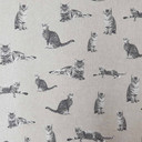 Kittens Digital Print Linen Craft Fabric