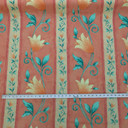 Tulip Flowers Cotton Vintage Craft Fabric, Orange