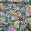 Large Roses Print Cotton Vintage Fabric