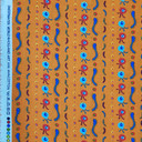 Underwater World Cotton Poplin Fabric, Orange