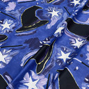 Wizards Hat & Wand Print Cotton Fabric, Blue