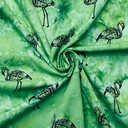 Wholesale Fabrics, Flamingo Tie Dye Batik Cotton Poplin Fabric, Green