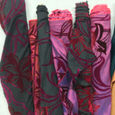 All Colours in Liberty Floral Velvet Flock Taffeta Fabric