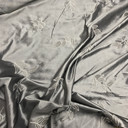 Silver 5 Leaf Embroidery Taffeta Fabric, Silver