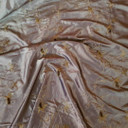 Wholesale fabric supplier, Brown Embroidery Tuft Floral Taffeta Fabric, Brown