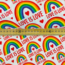 Love Is Love Rainbow Pride Polycotton Fabric