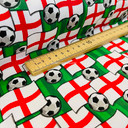 FIFA Football England Flags Polycotton Fabric