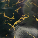 Marble PVC Tablecloth Oilcloth Fabric, Black/Gold