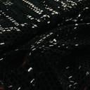 Black Square Sequin Lycra Dress Fabric, Black