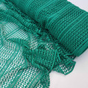 Guipure Lace Insert Swiss Dot Tie Frill, Green