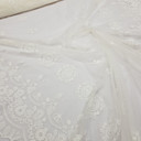 Prestige Celosia Embroidery Net Wedding Lace Fabric, Cream