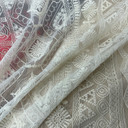 Prestige Aztec Dahlia Embroidery Net Bridal Lace Fabric, Cream Prestige Aztec Dahlia Embroidery Net Bridal Lace Fabric, Cream