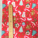 20m Xmas Party Gingerbread Man Polycotton Christmas Fabric, Red