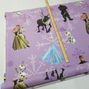 Disney Frozen Elsa/Anna Snowflake Print Cotton Craft Fabric 140cm Wide, Lilac