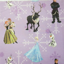 Disney Frozen Elsa/Anna Snowflake Print Cotton Craft Fabric 140cm Wide, Lilac