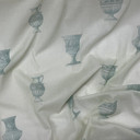 Roman Ancient Greek Pottery Vase Print Cotton Muslin Fabric, Green