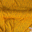 Printed Tiny Daisy Floral 100% Viscose Challis Dress Fabric, Mustard