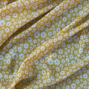 Sunflowers Daisy Floral 100% Viscose Dress Fabric, Pastel Yellow