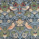 Strawberry Thief William Morris Birds Tapestry Fabric Upholstery Curtains - Navy
