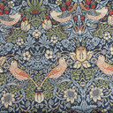 Strawberry Thief William Morris Birds Tapestry Fabric Upholstery Curtains - Navy