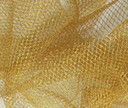 Metallic Glitter Tulle Fish Net Fabric, Gold