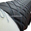 HEAVY Leather Bentley Quilted Double Stitch Diamond Foam Car Seats Upholstery Fabric 54"