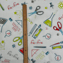 By the Metre Back To School Print OilCloth PVC