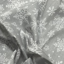 XMAS Snowflakes Christmas Polycotton Fabric, Silver