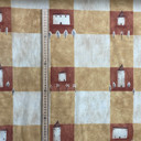 Houses Print Cotton Muslin Fabric, Beige