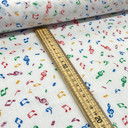 Small Musical Notes Printed Polycotton Dress Fabric